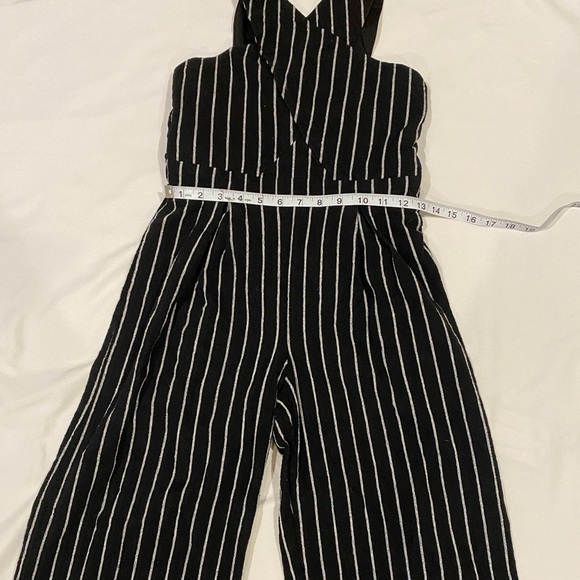 Black and White Striped Kid’s Jumpsuit - Picture 3 of 4